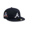 Atlanta Braves Easy Retro A-Frame Fitted Cap in Black