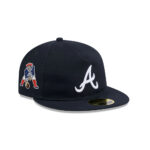 Atlanta Braves Easy Retro A-Frame Fitted Cap in Black