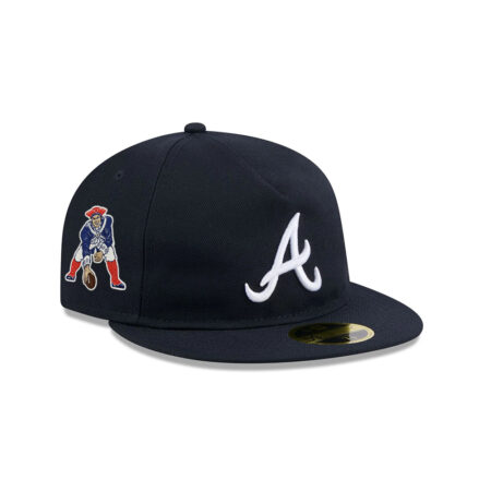 Atlanta Braves Easy Retro A-Frame Fitted Cap in Black