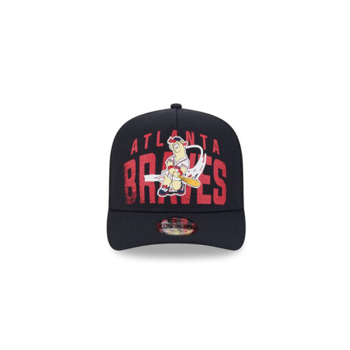 Atlanta Braves Fade Logo A-Frame Snapback in Black