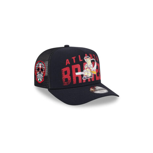 Atlanta Braves Fade Logo A-Frame Snapback in Black