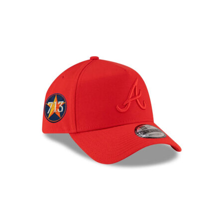 Atlanta Braves Front Door A-Frame Snapback in Red