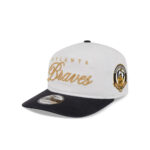 Atlanta Braves Gold Script Adjustable Cap in White