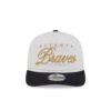 Atlanta Braves Gold Script Adjustable Cap in White