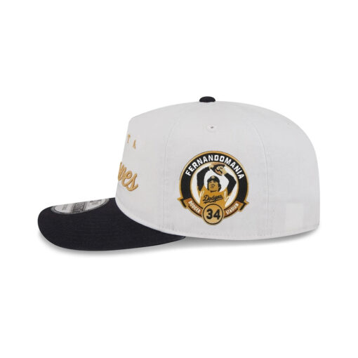 Atlanta Braves Gold Script Adjustable Cap in White