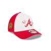 Atlanta Braves Heart Graphic Adjustable Cap in Red White