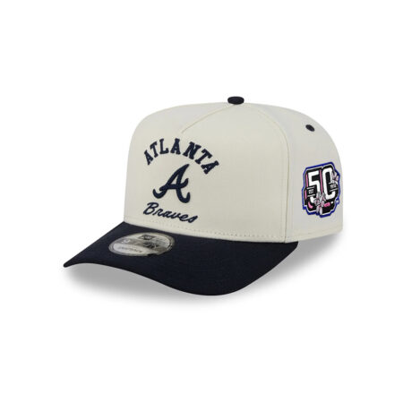 Atlanta Braves Heritage Arch A-Frame Snapback in Chrome White