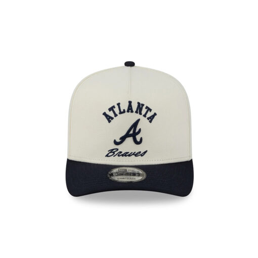 Atlanta Braves Heritage Arch A-Frame Snapback in Chrome White