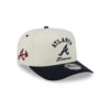 Atlanta Braves Heritage Arch A-Frame Snapback in Chrome White