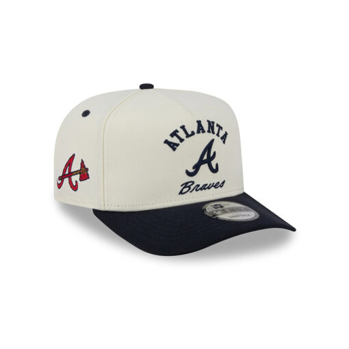Atlanta Braves Heritage Arch A-Frame Snapback in Chrome White