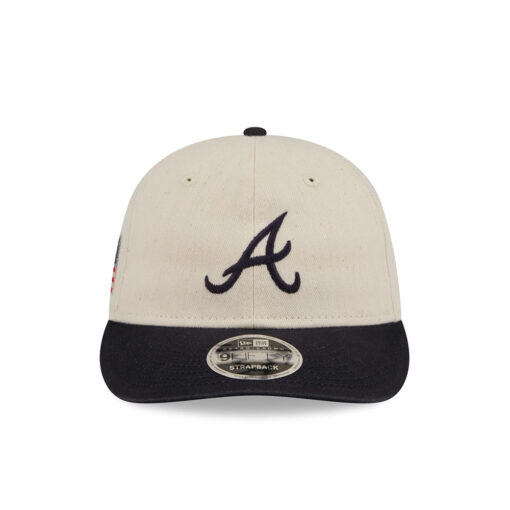 Atlanta Braves Herringbone Adjustable Cap in White