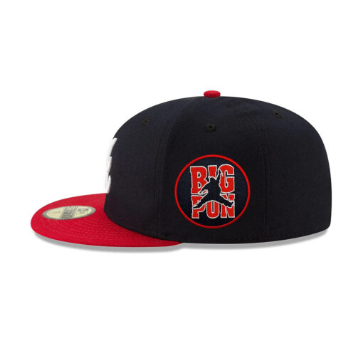 Atlanta Braves Home Team Fitted Cap in Black Red