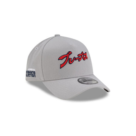 Atlanta Braves Japanese Script A-Frame Snapback in Gray