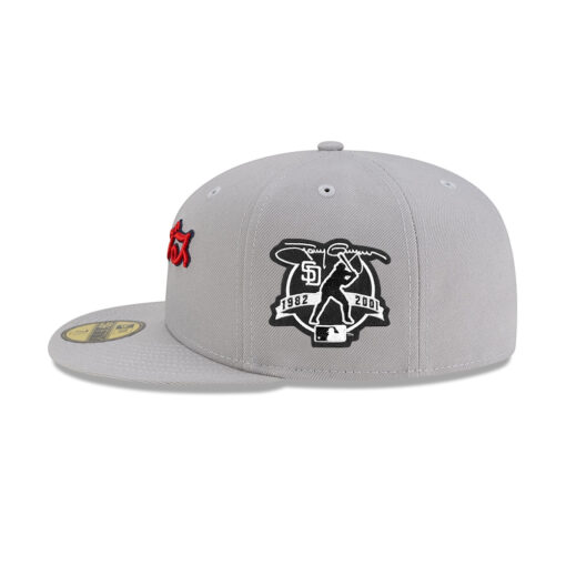 Atlanta Braves Japanese Script Fitted Cap in Gray