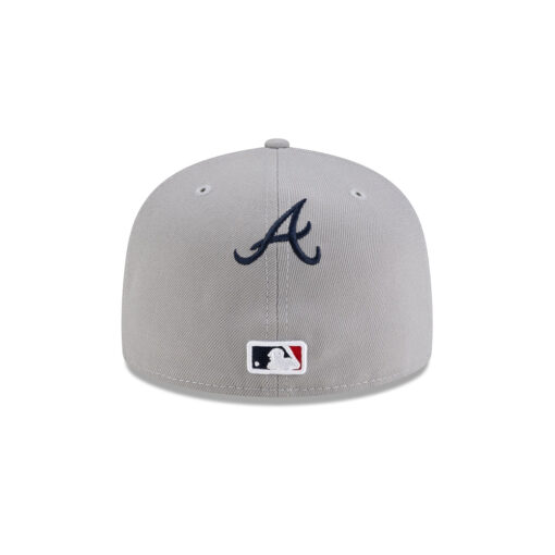 Atlanta Braves Japanese Script Fitted Cap in Gray