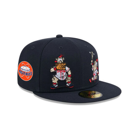Atlanta Braves Mascot Duo Fitted Cap in Black