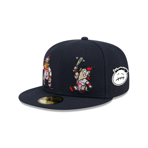 Atlanta Braves Mascot Duo Fitted Cap in Black