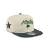 Atlanta Braves Metallic Logo Adjustable Cap in Cream
