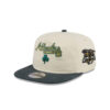 Atlanta Braves Metallic Logo Adjustable Cap in Cream