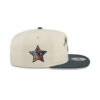 Atlanta Braves Metallic Logo Adjustable Cap in Cream