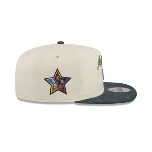 Atlanta Braves Metallic Logo Adjustable Cap in Cream