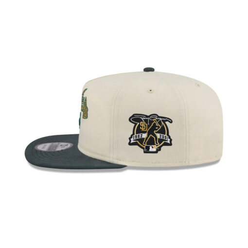Atlanta Braves Metallic Logo Adjustable Cap in Cream