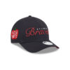 Atlanta Braves Metallic Logo M-Crown A-Frame Snapback in Black
