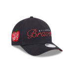 Atlanta Braves Metallic Logo M-Crown A-Frame Snapback in Black