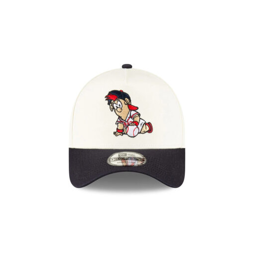 Atlanta Braves Mini Mascot A-Frame Snapback in White/Black