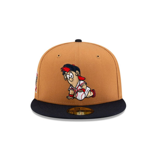 Atlanta Braves Mini Mascot Fitted Cap in Brown