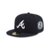 Atlanta Braves No. 42 Tribute Fitted Cap in Black