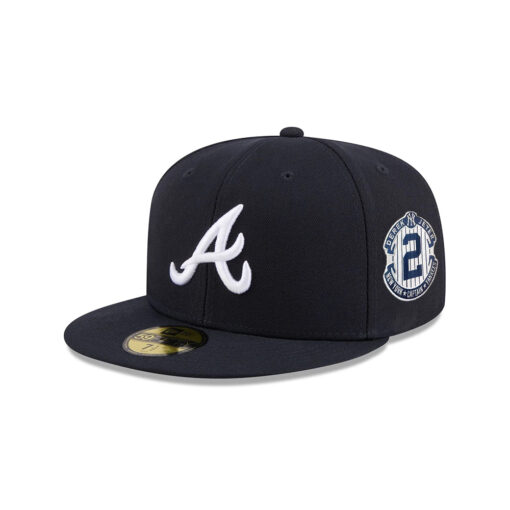 Atlanta Braves No. 42 Tribute Fitted Cap in Black