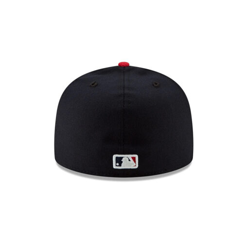 Atlanta Braves Number 13 Side Patch Fitted Cap in Black Red