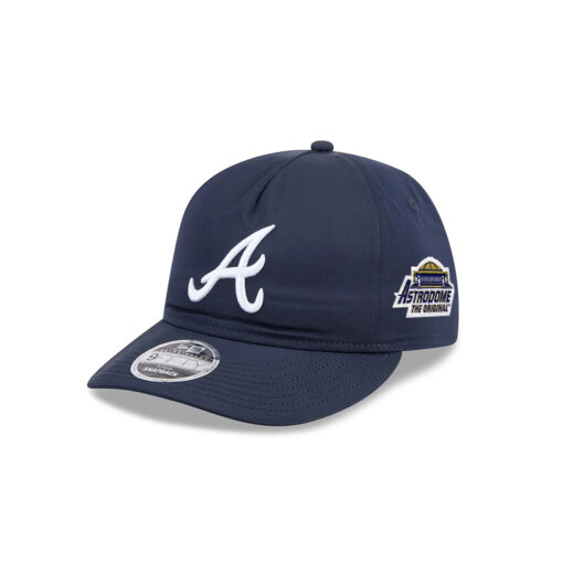 Atlanta Braves Nylon Crown A-Frame Snapback in Black