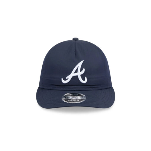 Atlanta Braves Nylon Crown A-Frame Snapback in Black