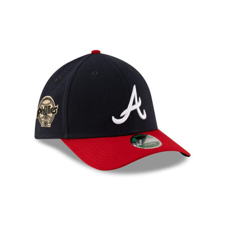 Atlanta Braves Player Mark M-Crown Stretch-Snap in Black Red