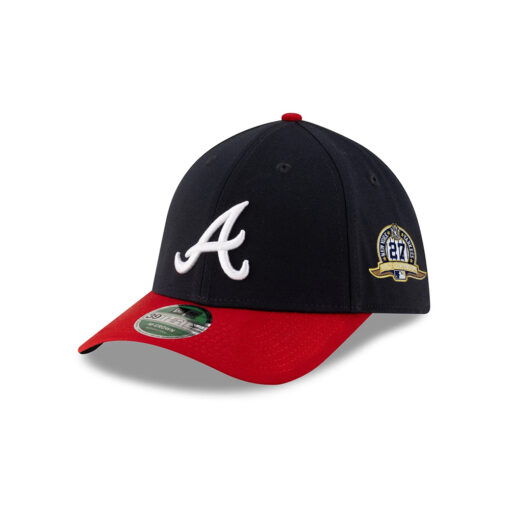 Atlanta Braves Player Mark M-Crown Stretch-Snap in Black Red