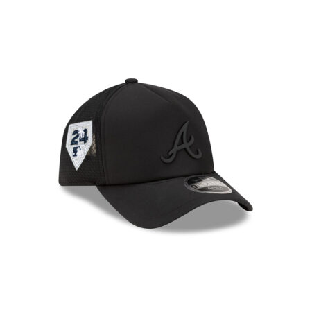 Atlanta Braves Practice Mesh Snapback in Black