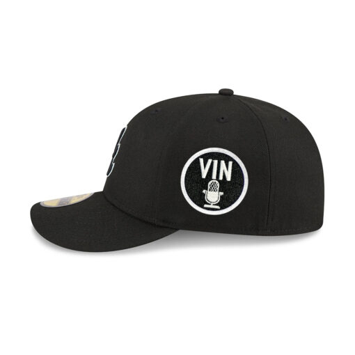 Atlanta Braves Pre-Curve Fitted Cap in Black