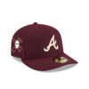 Atlanta Braves Pre-Curve Fitted Cap in Maroon