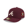 Atlanta Braves Pre-Curve Fitted Cap in Maroon
