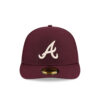 Atlanta Braves Pre-Curve Fitted Cap in Maroon