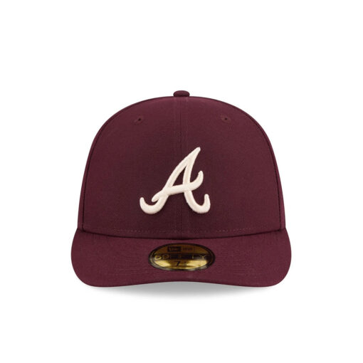 Atlanta Braves Pre-Curve Fitted Cap in Maroon