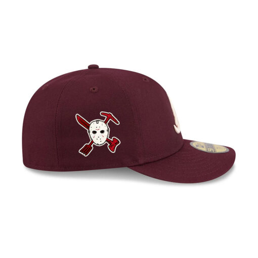 Atlanta Braves Pre-Curve Fitted Cap in Maroon
