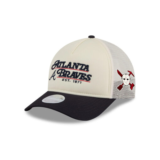 Atlanta Braves Retro Chrome Women’s M-Crown Snapback in White