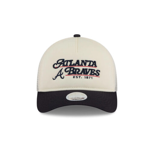 Atlanta Braves Retro Chrome Women’s M-Crown Snapback in White