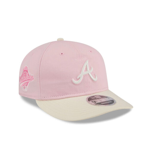 Atlanta Braves Retro Crown Snapback in Light Pink