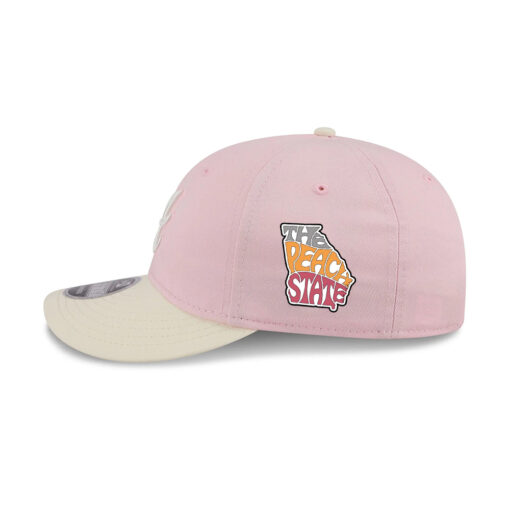 Atlanta Braves Retro Crown Snapback in Light Pink