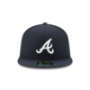 Atlanta Braves Road Team Fitted Cap in Black