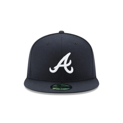 Atlanta Braves Road Team Fitted Cap in Black